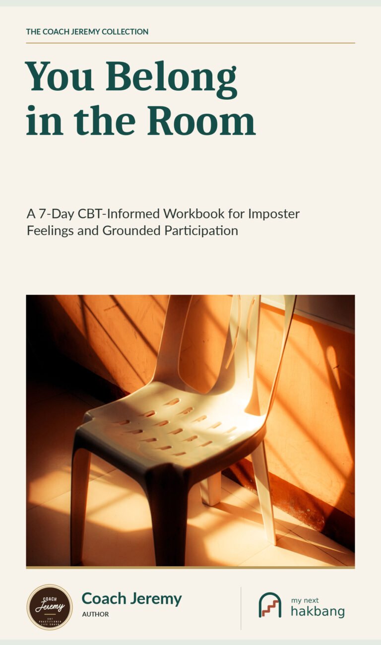 You Belong in the Room — Coach Jeremy and My Next Hakbang workbook cover