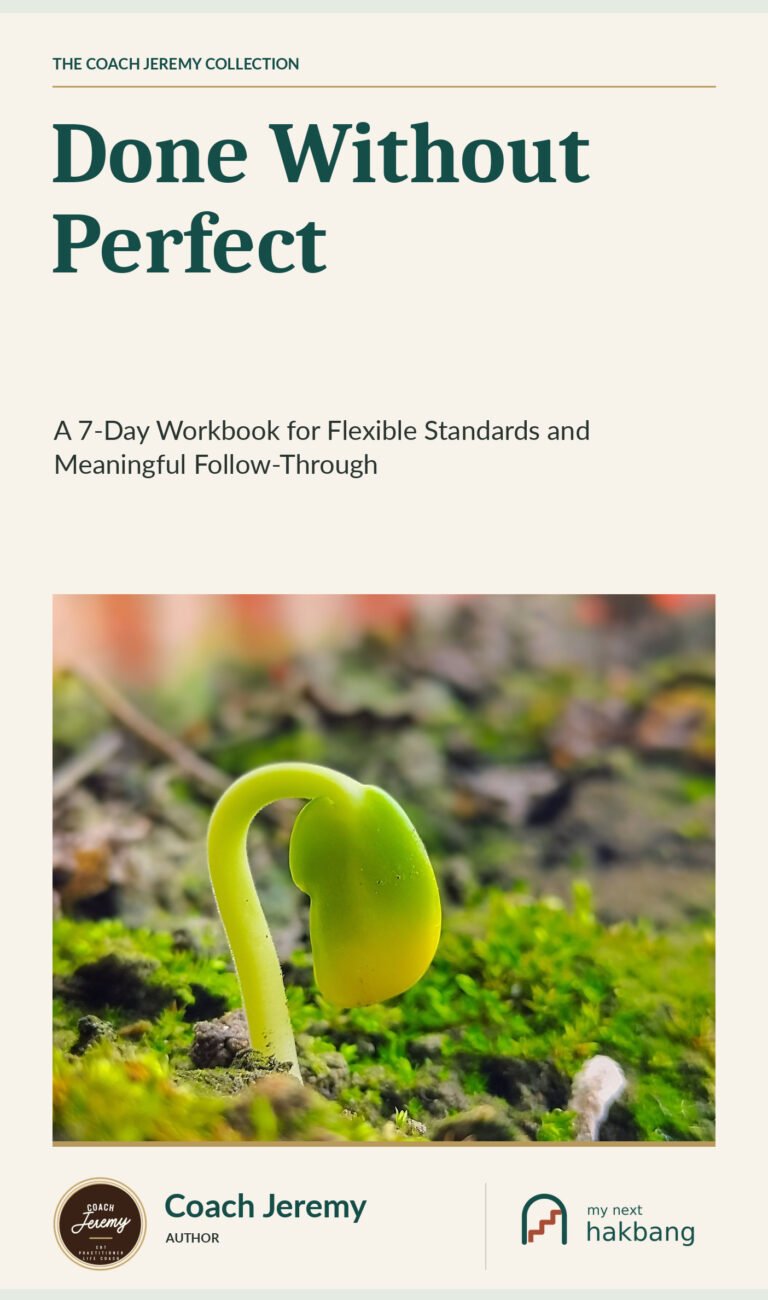 Done Without Perfect — Coach Jeremy and My Next Hakbang workbook cover